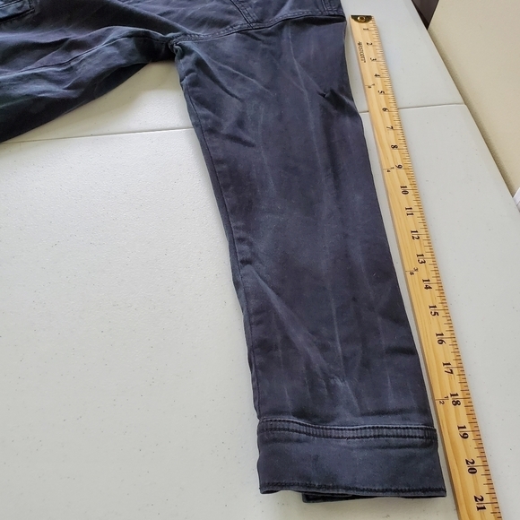 Free People Oversized Jean Jacket Size M Black Wash Faded Denim Grunge Western - Picture 9 of 13